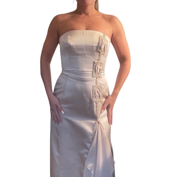 Jovani Strapless Dress Nude - Picture 3 of 5